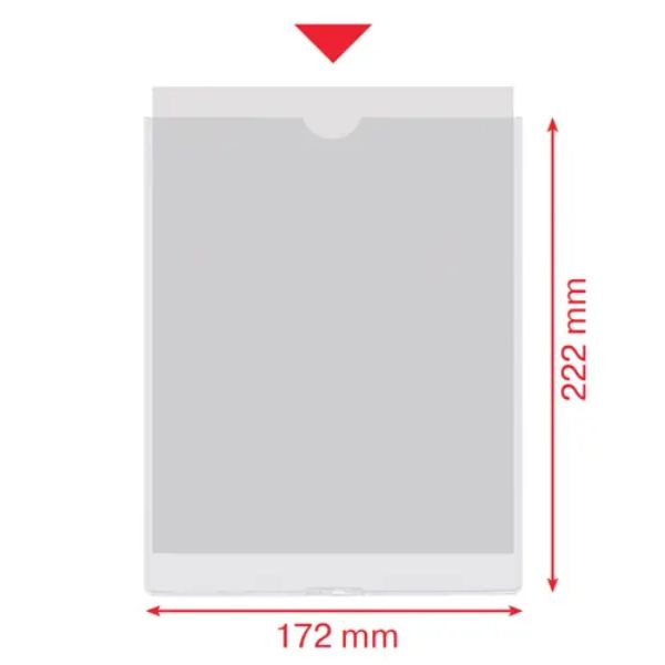 Esselte Portacarnets PVC transparente 170Q 171 x 221 mm (Tamaño cuarto) (100uds) 427086 - 3