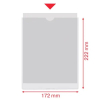 Esselte Portacarnets PVC transparente 170Q 171 x 221 mm (Tamaño cuarto) (100uds) 427086 - 3