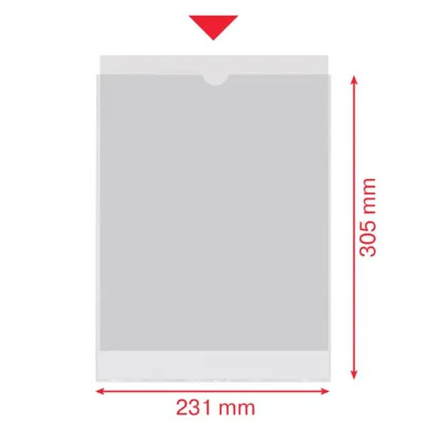 Esselte Portacarnets PVC transparente 185Q 232 x 305 mm(Tamaño DIN A4) (100uds) 427087 - 3