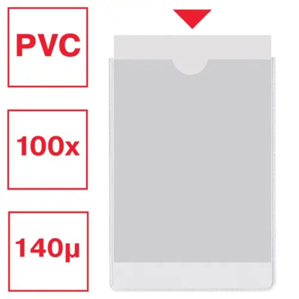Esselte Portacarnets PVC transparente 65Q 67 x 98 mm (100uds) 427081 - 2