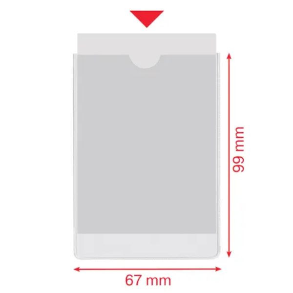 Esselte Portacarnets PVC transparente 65Q 67 x 98 mm (100uds) 427081 - 3