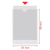 Esselte Portacarnets PVC transparente 65Q 67 x 98 mm (100uds) 427081 - 3