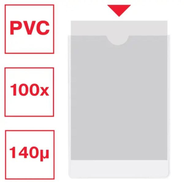 Esselte Portacarnets PVC transparente 75Q 78 x 114 mm (100uds) 427082 - 2