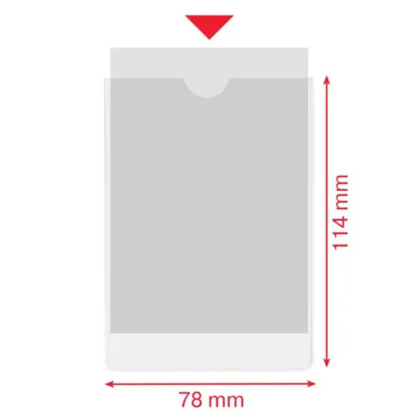 Esselte Portacarnets PVC transparente 75Q 78 x 114 mm (100uds) 427082 - 3