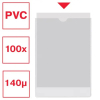Esselte Portacarnets PVC transparente 90Q 93 x 138 mm (100uds) 427083 - 2
