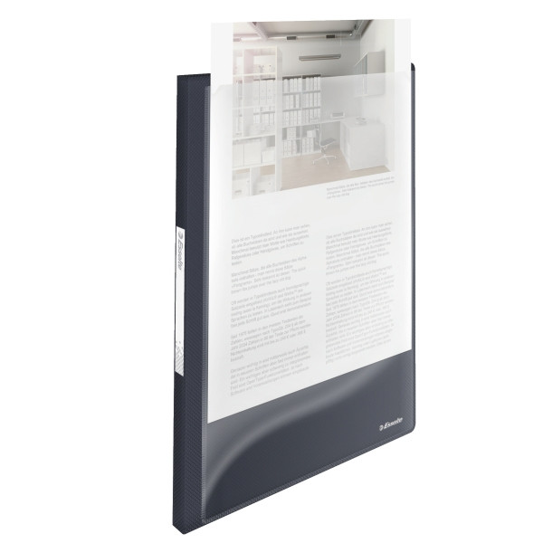 Esselte Vivida Panorama Carpeta de fundas A4 negra | 40 fundas