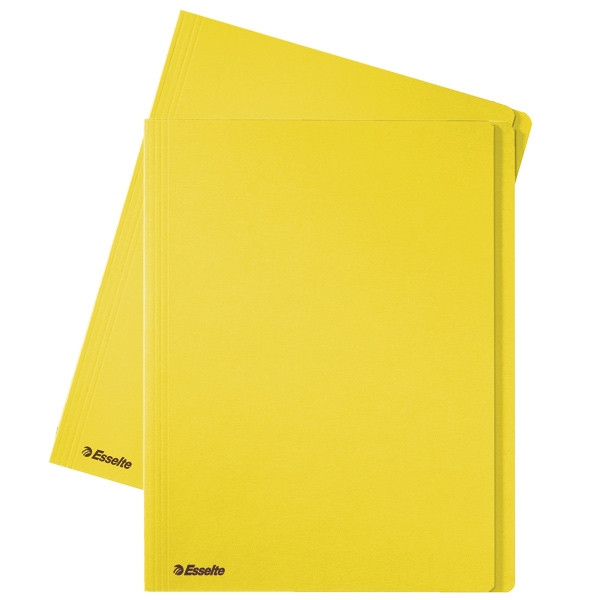 Esselte carpeta de cartón A4 amarillo | solapas de 10mm | 100 unidades