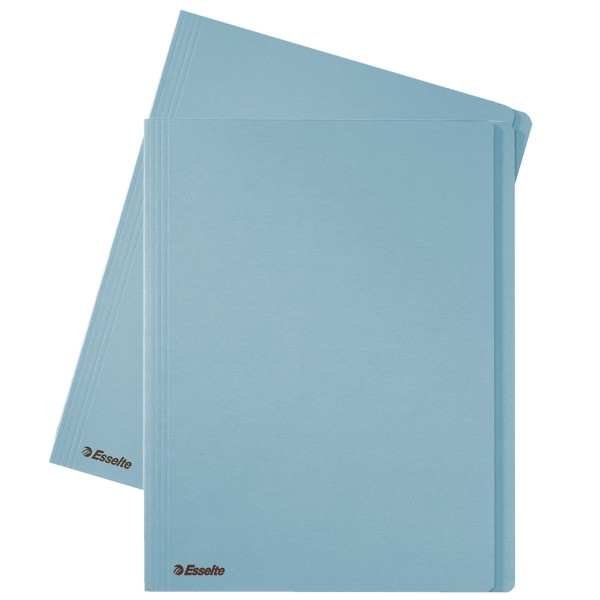 Esselte carpeta de cartón A4 azul | solapas de 10mm |  100 unidades