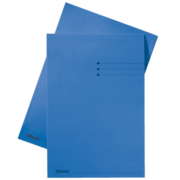 Esselte carpeta de cartón A4 azul | solapas de 10mm | con líneas impresas | 100 unidades 2013402 203620 - 1