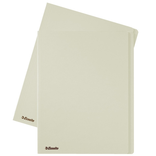Esselte carpeta de cartón A4 crema | solapas de 10mm | 100 unidades