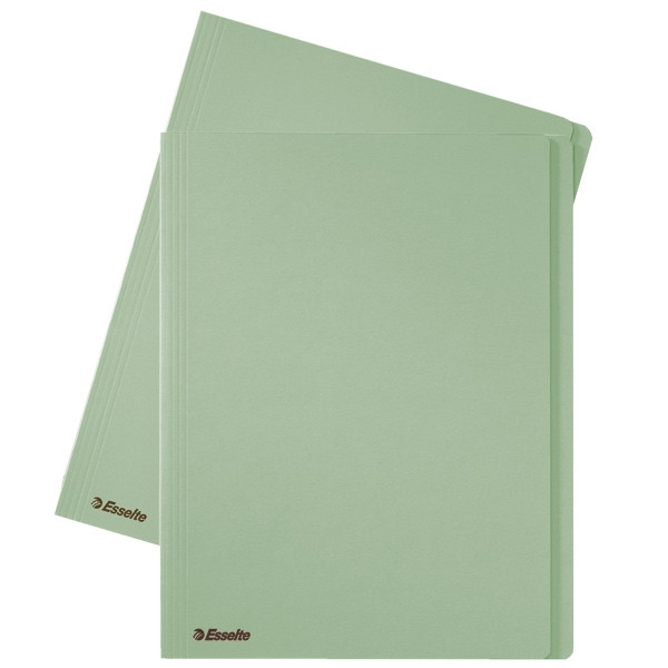 Esselte carpeta de cartón A4 verde | solapas de 10mm | 100 unidades
