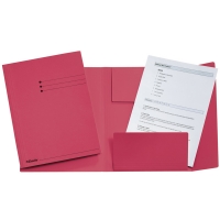 Esselte carpeta de cartón roja | tamaño folio | solapas | con líneas impresas | 50 unidades 1032315 203752