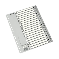 Esselte separadores alfabeticos blanco y negro A4 multitaladro gris 427105