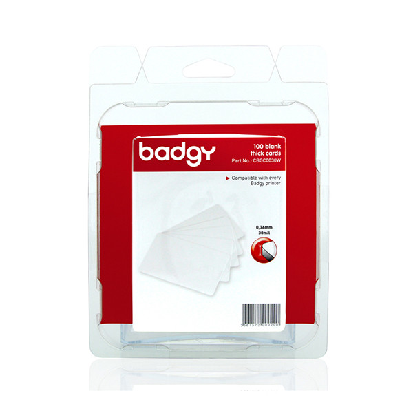 Evolis Badgy tarjetas de plástico 0,76 mm (100 unidades) CBGC0030W 219759 - 1