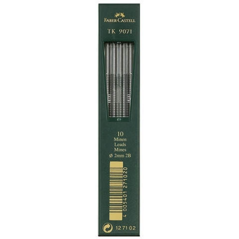 Faber-Castell Minas 2,0 mm | 2B | 10 unidades 220111 - 1