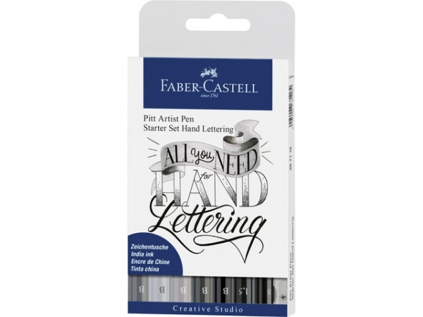 Faber-Castell Pitt Artist Rotuladores de tinta china | 8 tonos grises 220085 - 1