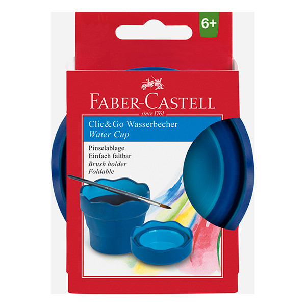 Faber-Castell vaso de agua Clic&Go azul. 220099 - 6