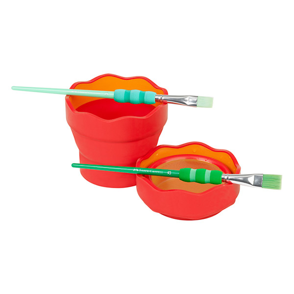 Faber-Castell vaso de agua Clic&Go rojo/naranja. 220100 - 5
