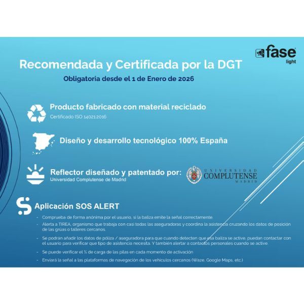 Fase Light Luz de emergencia V16 baliza homologada DGT con geolocalización 426768 - 5