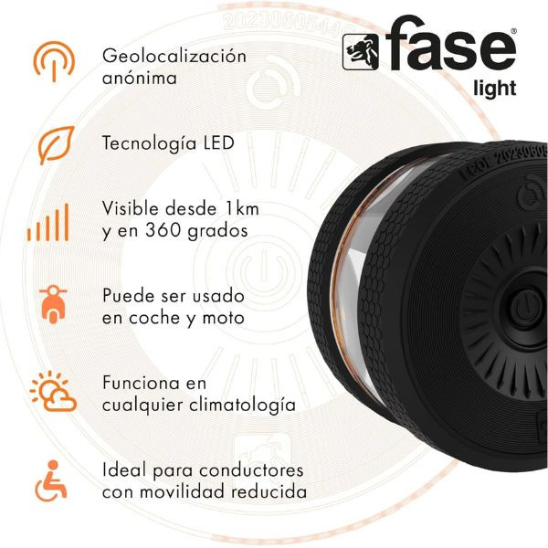Fase Light Luz de emergencia V16 baliza homologada DGT con geolocalización 426869 - 6