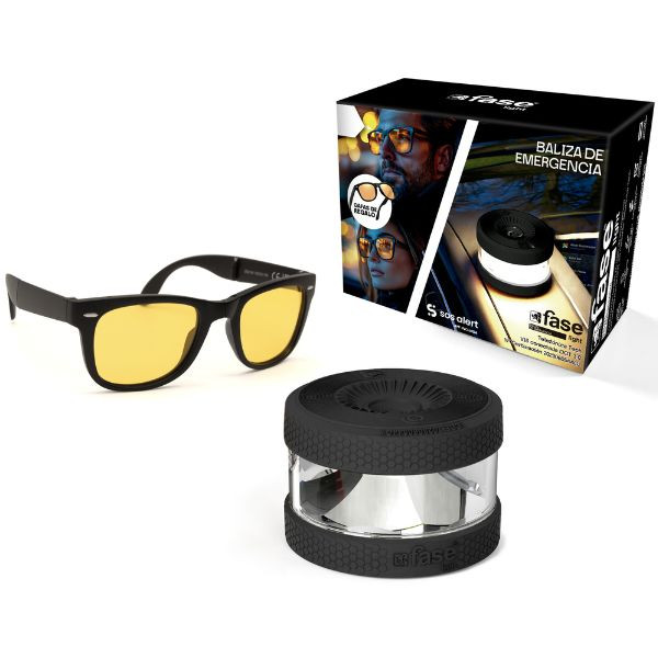 Fase Light Luz de emergencia V16 baliza homologada DGT con geolocalización (gafas incluidas) 426768 - 1