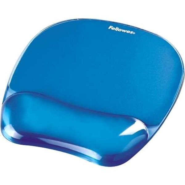 Fellowes Crystal alfombrilla de ratón con reposamuñecas azul 427428 - 1