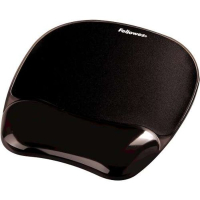 Fellowes Crystal alfombrilla de ratón con reposamuñecas negro 427427