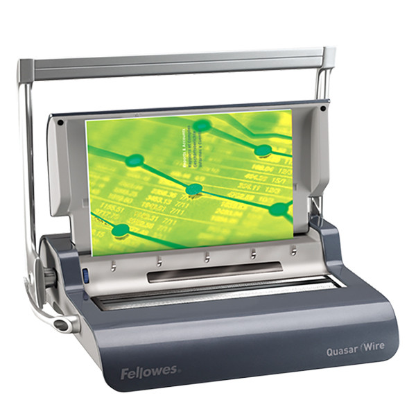 Fellowes Quasar encuadernadora con perforadora de alambre