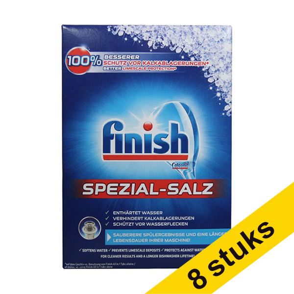 Pack Ahorro: 8x Finish Sal lavavajillas (1,2 kg) SFI01073 - 1