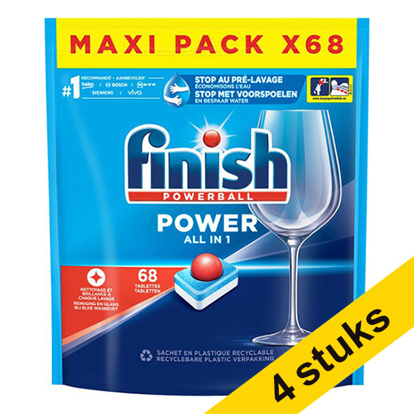Pack Ahorro:x  Finish Power All in 1 Regular Pastillas para lavavajillas (68 pastillas) SFI01025 - 1