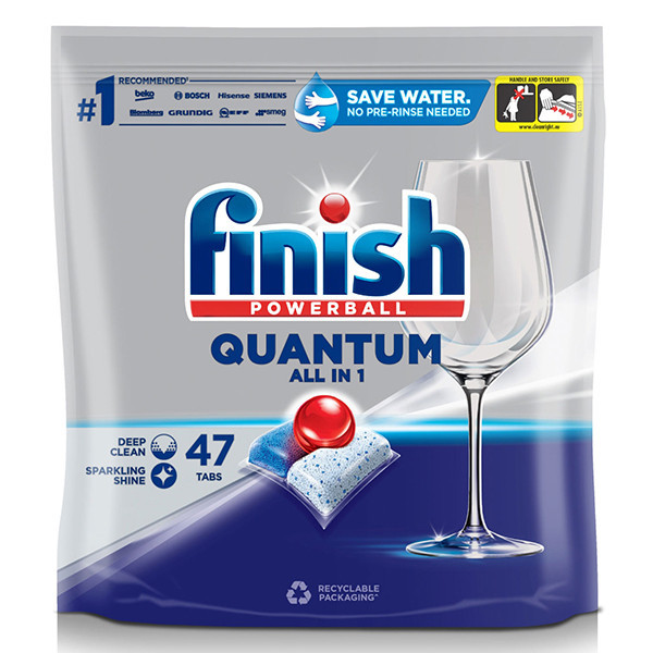 Pastillas para lavavajillas Finish Quantum All-in-1 Regular (47 pastillas) SFI01089 - 1