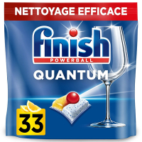 Finish Quantum Limón pastillas lavavajillas todo en 1 (33 pastillas) SFI01079