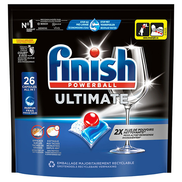 Finish Ultimate Regular pastillas para lavavajillas (26 lavados) SFI01136 - 1