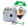 FujiFilm Pack: Fujifilm Instax mini 12 blanco con funda y 20 hojas de papel  150885 - 1