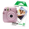 FujiFilm Pack: Fujifilm Instax mini 12 rosa con funda y 20 hojas de papel  150887 - 1