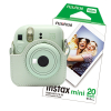 FujiFilm Pack: Fujifilm Instax mini 12 verde con funda y 20 hojas de papel  150884 - 1