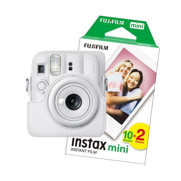 Fujifilm Instax Mini 13 cámara instantánea blanca | Pack funda blanca + 20 hojas de papel fotográfico 150930 - 1