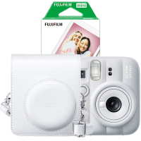 Fujifilm Instax Mini 13 cámara instantánea blanca | Pack funda blanca + 20 hojas de papel fotográfico 150930