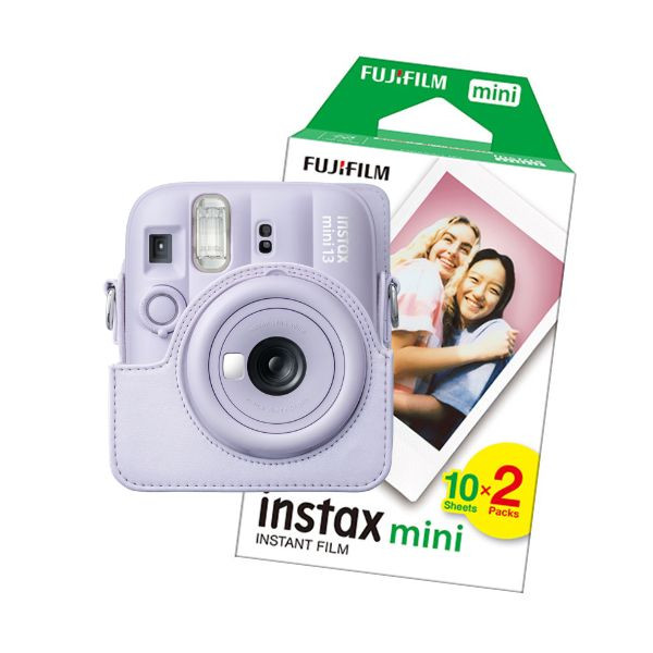 Fujifilm Instax Mini 13 cámara instantánea morada | Pack funda morada + 20 hojas de papel fotográfico 150931 - 1