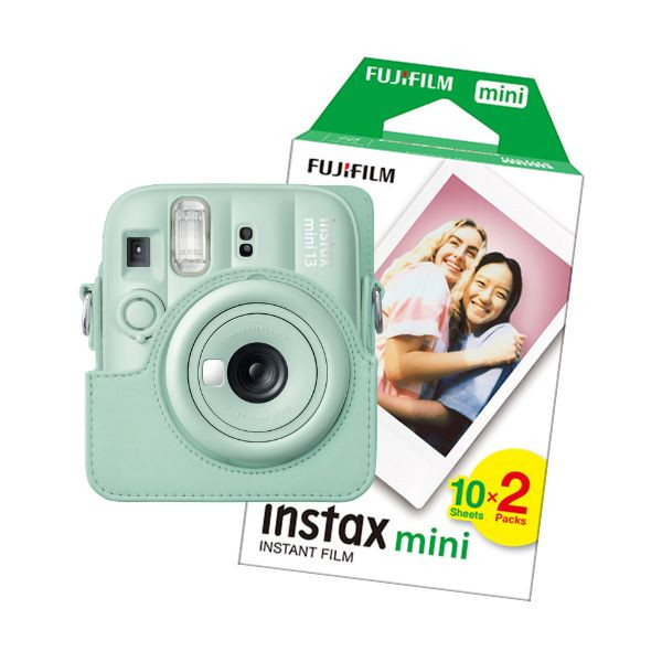 Fujifilm Instax Mini 13 cámara instantánea verde | Pack funda verde + 20 hojas de papel fotográfico 150929 - 1