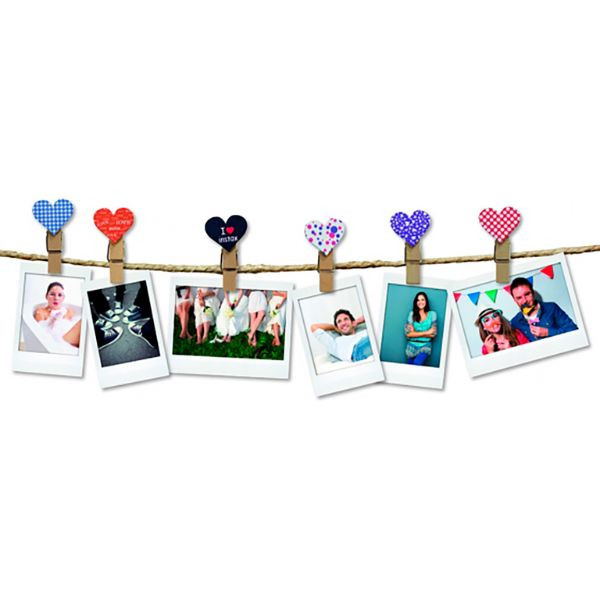 Fujifilm Instax Set 10 Pinzas con imán diseño Corazón 427286 - 2