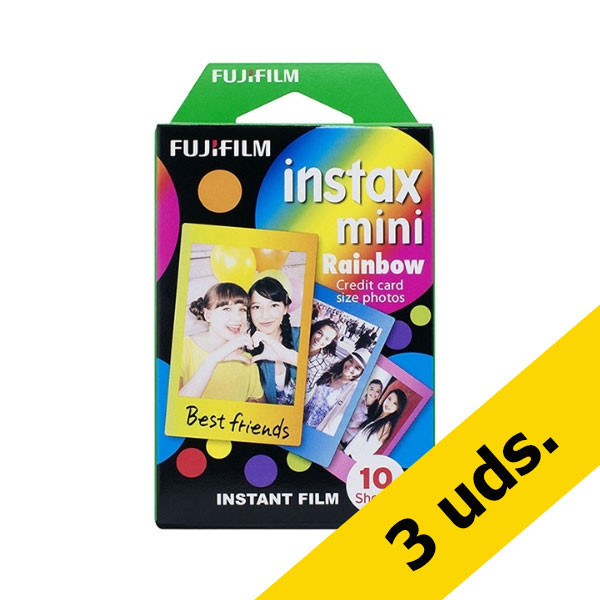 Fujifilm Papel fotografico instax mini film Rainbow - Pack 30 hojas  426434 - 1