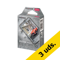 Fujifilm Papel fotografico instax mini film Stone Grey - Pack 30 hojas  426430