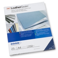 GBC CN040029 LeatherGrain Tapas de encuadernacion | 250 gr | azul oscuro | 25 unidades 207808