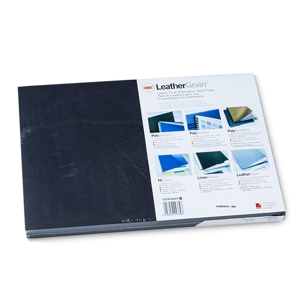GBC T2241 LeatherGrain Tapas de encuadernacion | A3 | 250 gr | negro | textura de piel | 100 unidades 207813 - 1