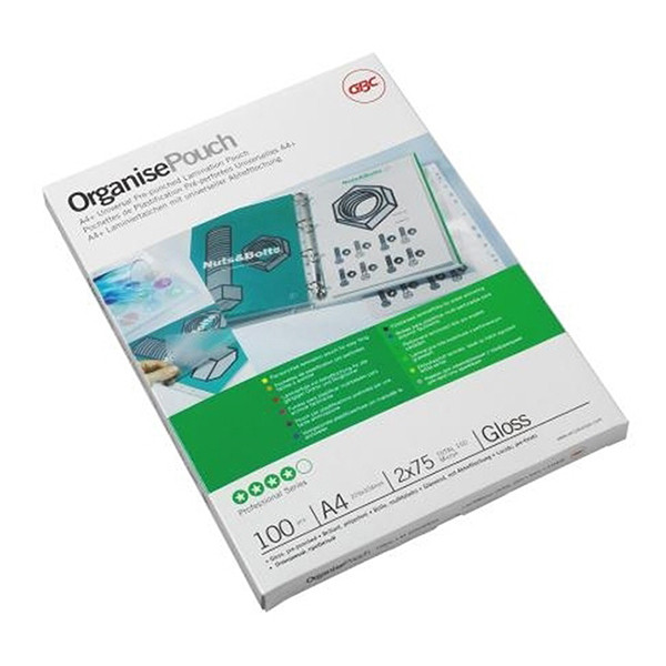GBC fundas de archivadores A4 | brillante | 2x75 micras | 100 unidades