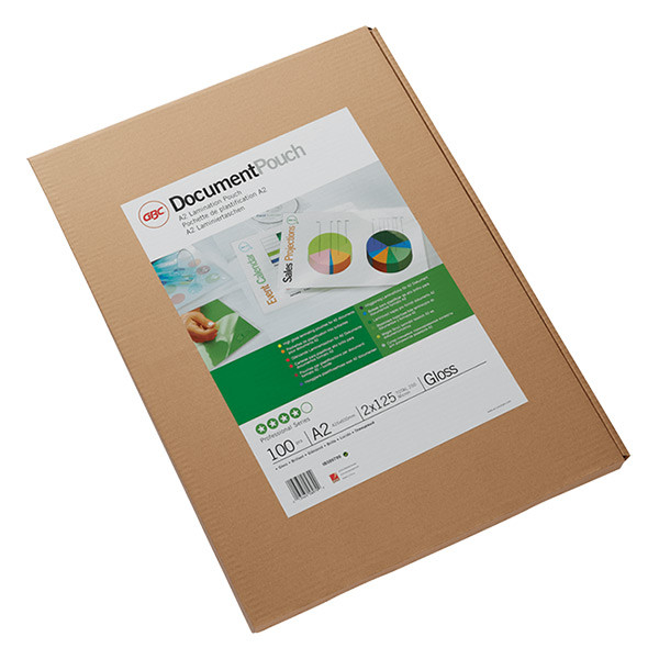 GBC fundas de laminacion de documentos | A2 | brillante | 2x125 micras | 100 unidades