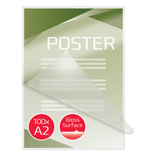 GBC fundas de laminacion de documentos | A2 | brillante | 2x125 micras | 50 unidades 207611 - 5