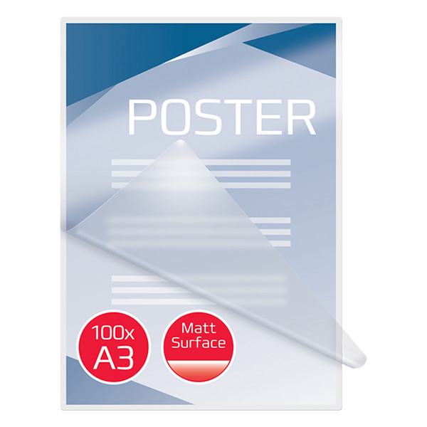 GBC fundas de laminacion de documentos | A3 | mate | 2x75 micras | 100 unidades 41660E 207076 - 5