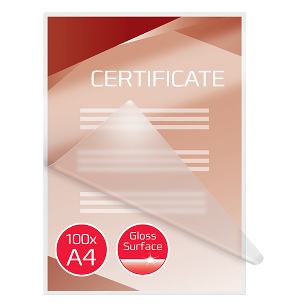 GBC fundas de laminacion de documentos | A4 | brillante | 2x250 micras | 100 unidades 207592 - 5